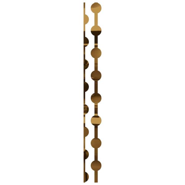 Ekena Millwork Bridgeport 0.125 in. T x 0.5 ft. W x 8 ft. L Gold Mirror Acrylic Resin Decorative Wall Paneling 12-Pack