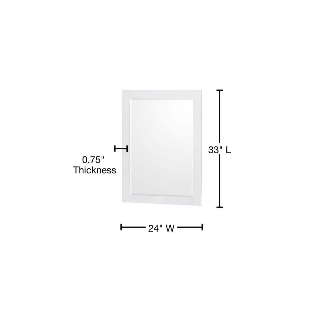 Wyndham Collection Sheffield 24 in. W x 33 in. H Framed Rectangular