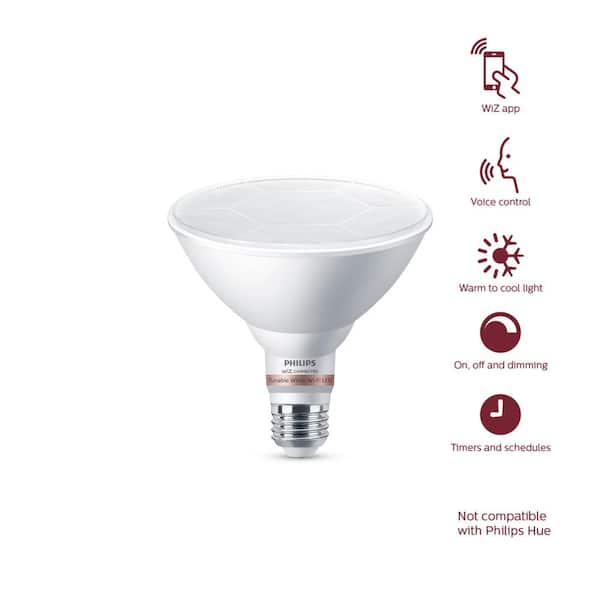 Kauwgom hoek bewaker Philips Tunable White PAR38 120W Equivalent Dimmable Smart Wi-Fi Wiz  Connected LED Light Bulb 562470 - The Home Depot