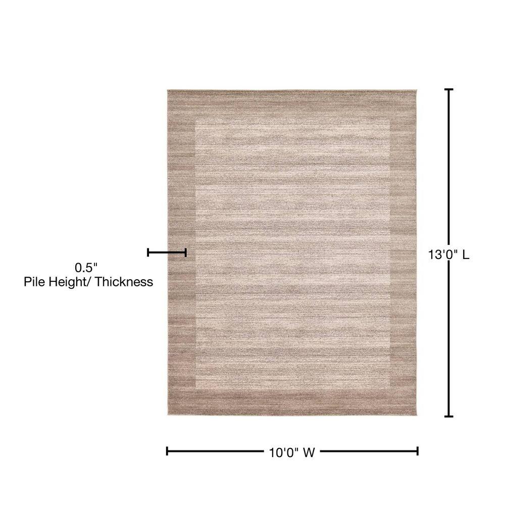 Beige Rectangular Tufted Reversible Stain-Resistant Area Rug