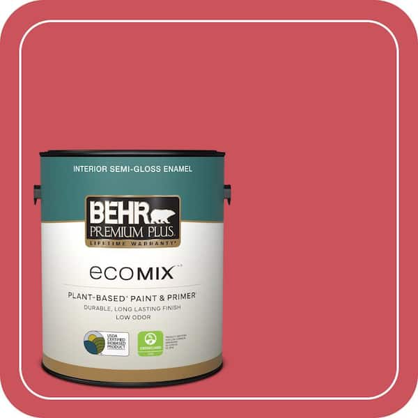 1 gal. #T15-14 Super Hero Semi-Gloss Enamel EcoMix Plant-Based Interior Paint & Primer