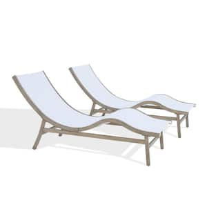 2-Piece Aluminum Outdoor Chaise Lounges