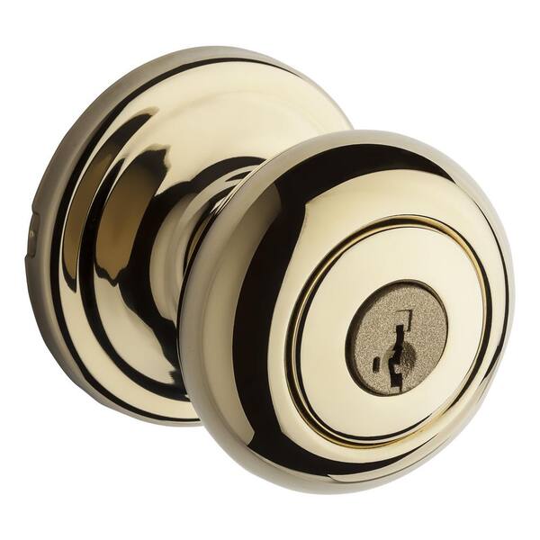 Kwikset Hancock Lifetime Polished Brass SmartKey Security Keyed Entry Door Knob