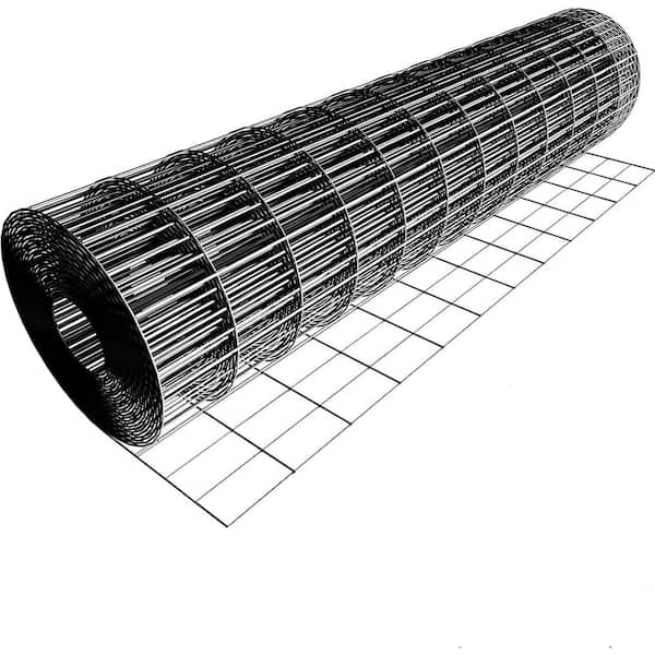 2 ft. x 50 ft. 16-Gauge Black Metal PVC Hardware Cloth Welded Wire
