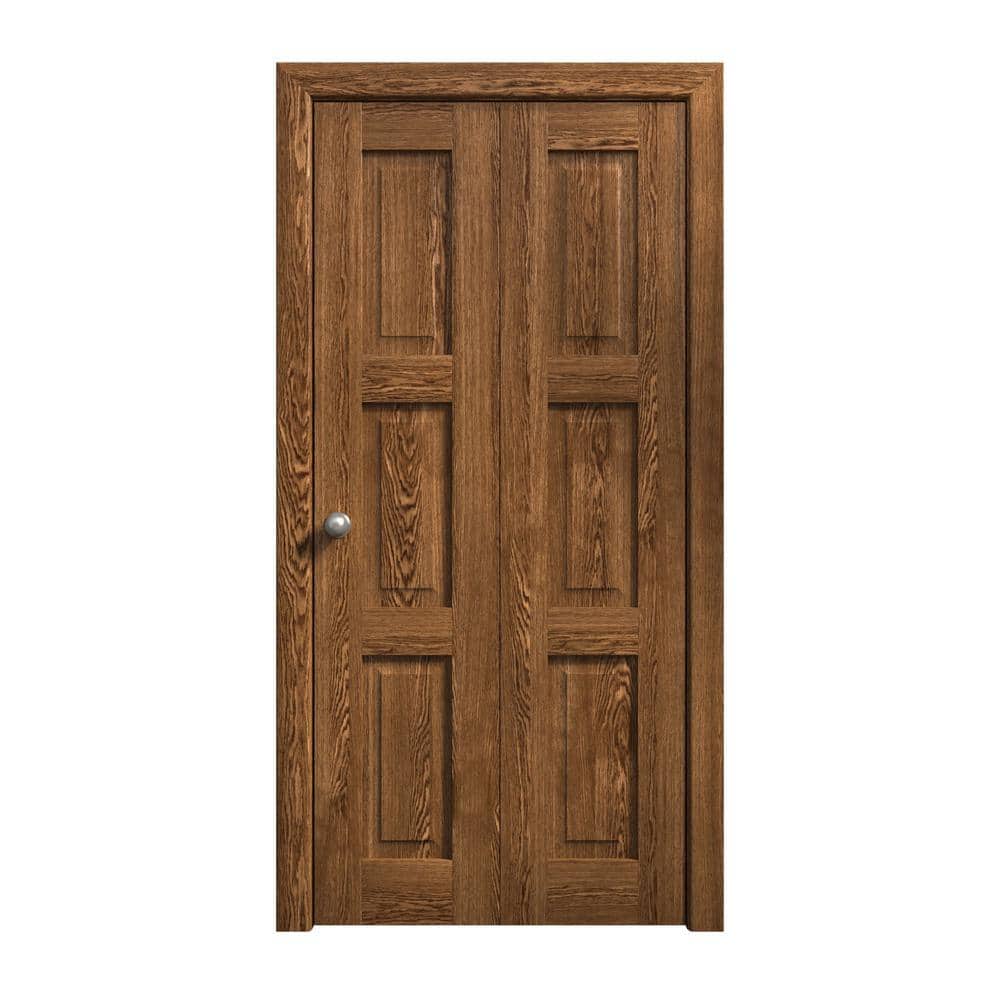 Assemble Required 64 in. x 96 in. Cognac Oak Solid Wood Bi-Fold Doors with Hardware price history on PriceWatchPro