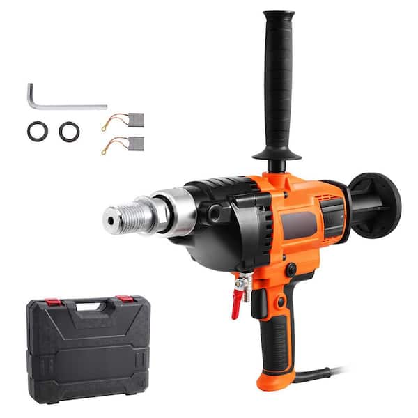 Core Drill Machine, Handheld Diamond Core Drill Rig with Carrying Case, 0.8-6. 3 in. Dia 2000W, Wet and Dry Use