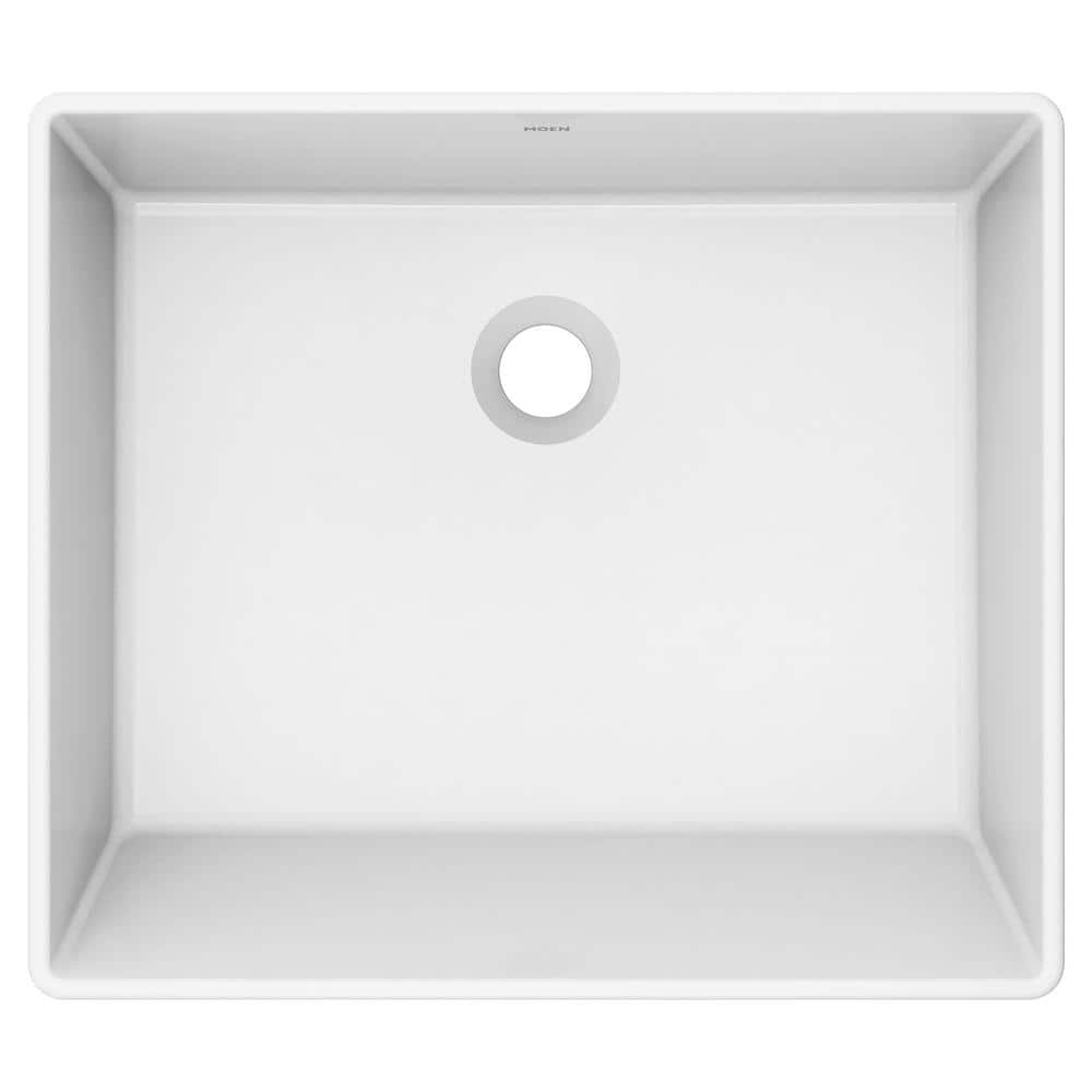 White Rectangular Ceramic Above-Counter Vessel Sink