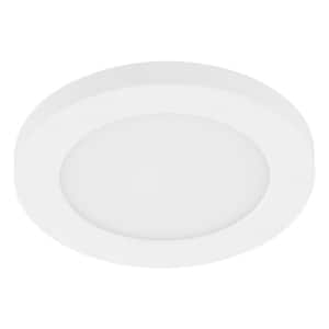 Trago 5 in. W x 0.51 in. H White Integrated LED Flush Mount Ceiling Light with White Plastic Diffuser