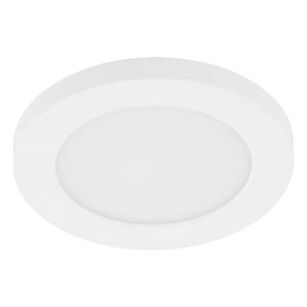 Eglo Trago 5 in. W x 0.51 in. H White Integrated LED Flush Mount Ceiling Light with White Plastic Diffuser