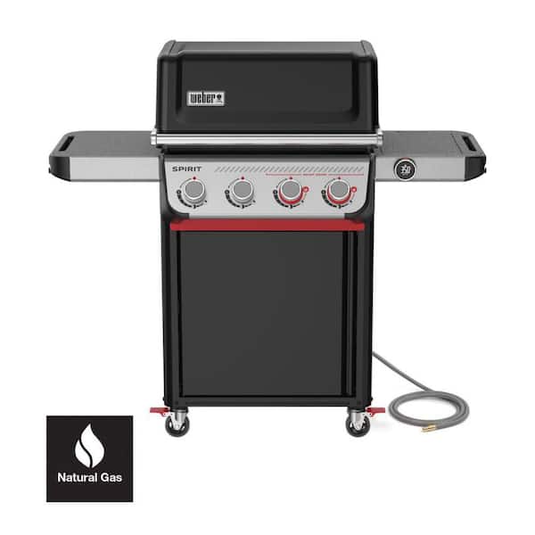 Spirit Smart EX-425C 4-Burner Natural Gas Grill in Black with Wi-Fi Enabled Digital Thermometer