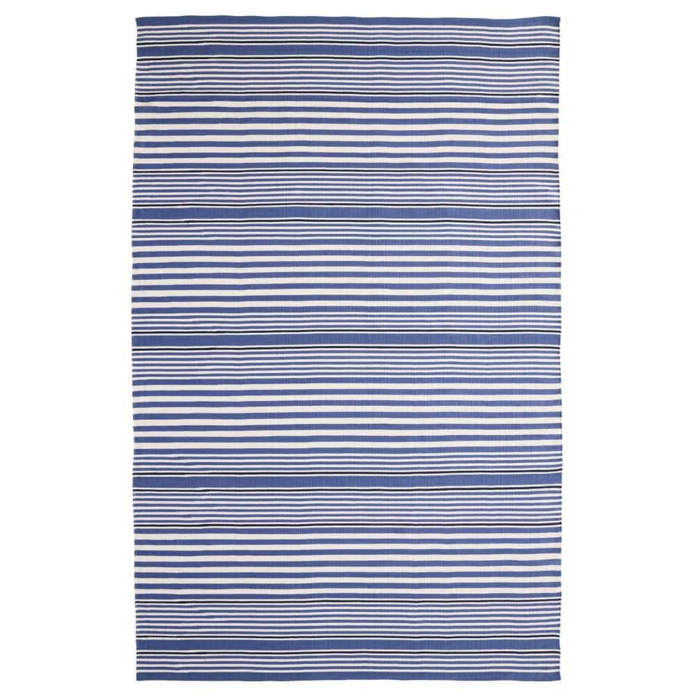 Rugby Stripe Handwoven Denim 2 ft. x 3 ft. Outdoor Area Rug price history on PriceWatchPro