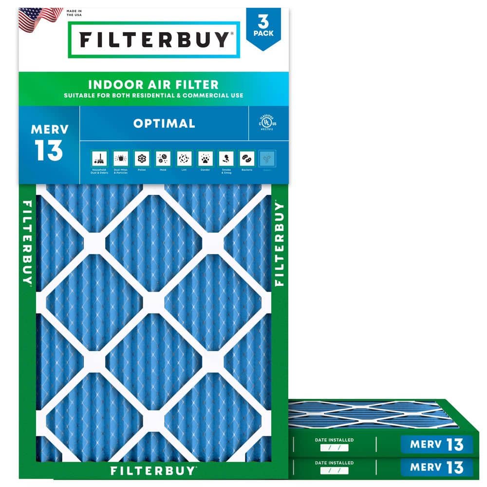 17 in. x 25 in. x 1 in. MERV 13 (FPR 10) Health Defense Pleated HVAC AC Furnace Air Filters Replacement (3-Pack) price history on PriceWatchPro