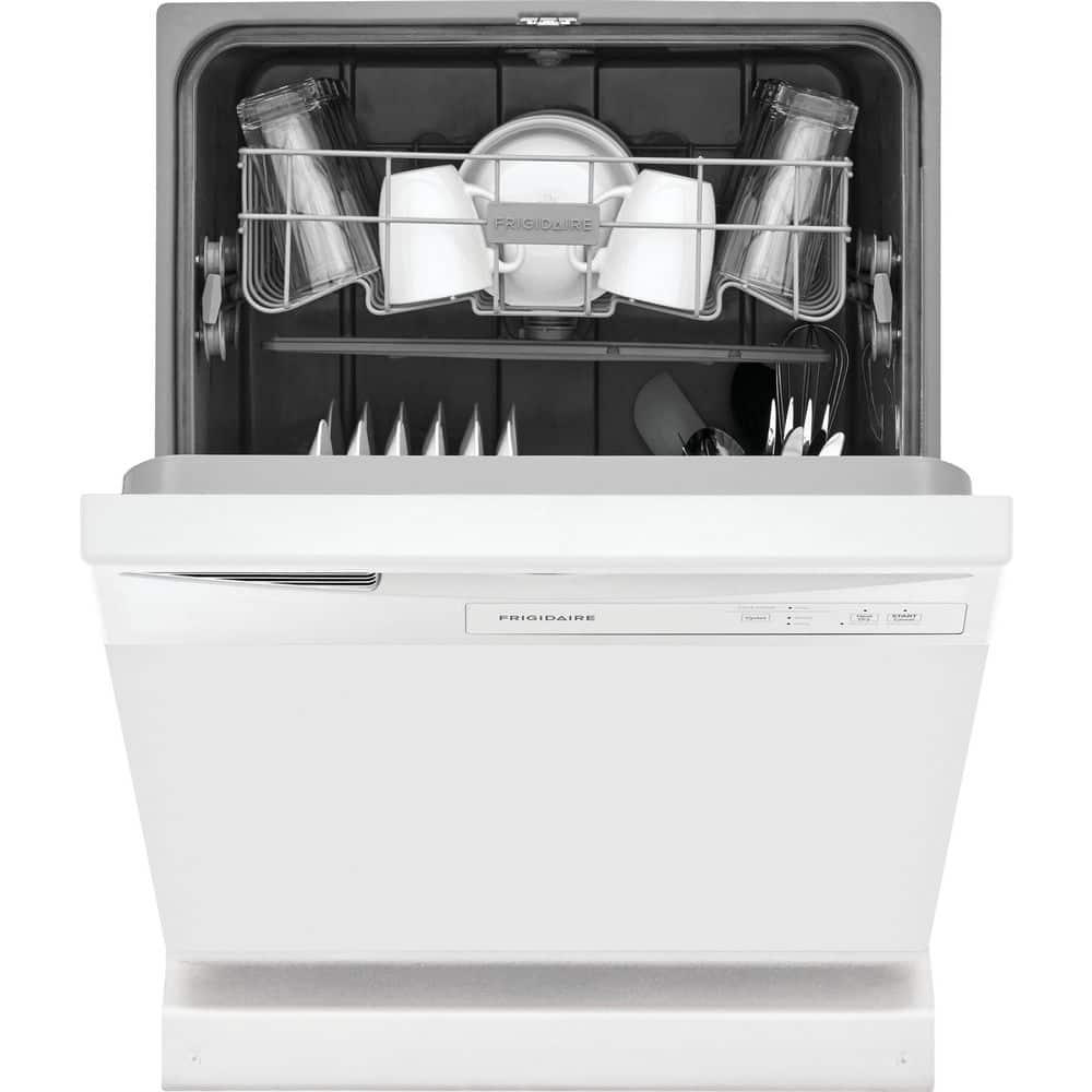 Frigidaire 24" White Built-In Front Control Dishwasher
