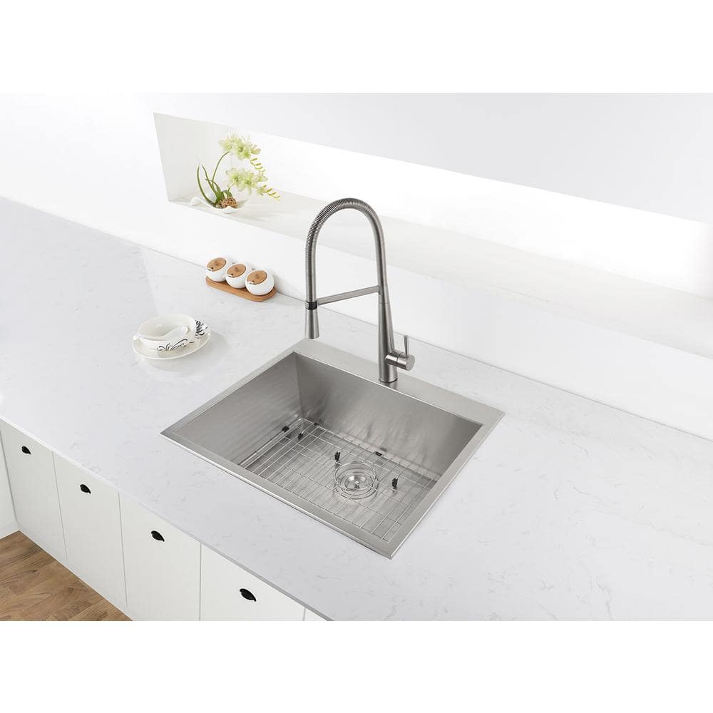 Ruvati 25" Stainless Steel Single Bowl Drop-In Kitchen Sink