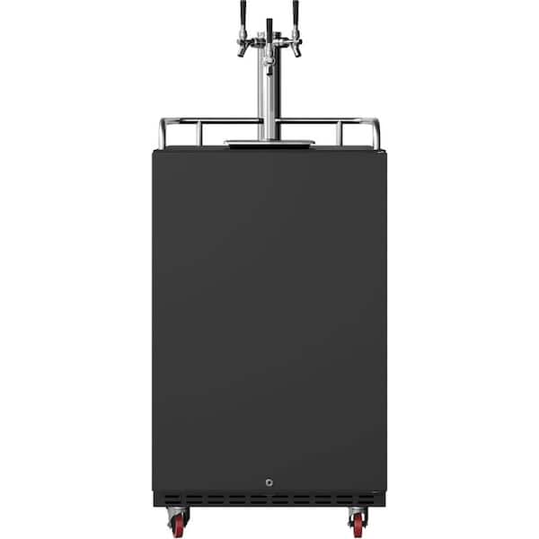 EdgeStar Triple Tap 24 in. Oversized Beer Keg Dispenser with Electronic Control Panel in Black