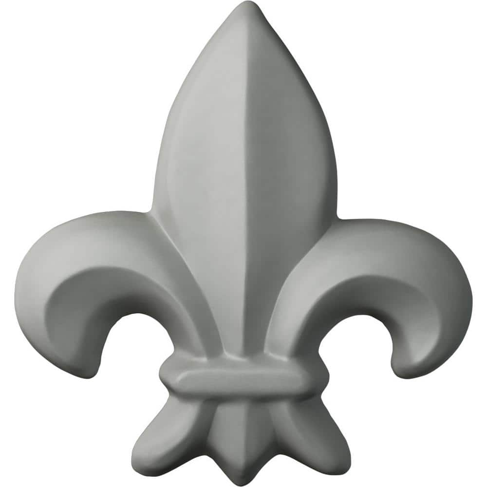 Swindon White Polyurethane Fleur de Lis Onlay Scroll