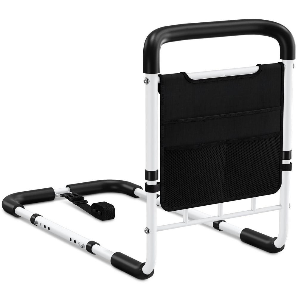Wudkey Adjustable Bed Rails with Non-Slip Ergonomic Handle and Storage ...