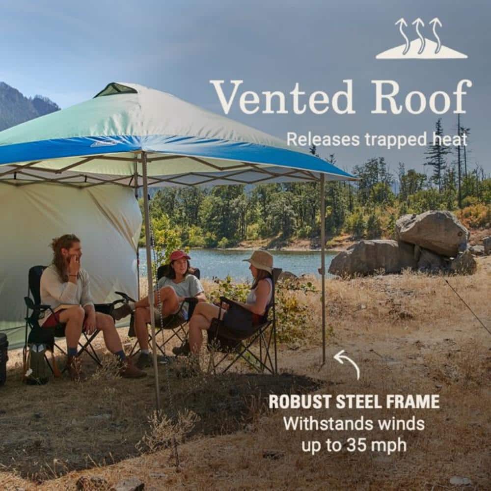 Oasis Green and Gray Steel 10 x 10 ft Canopy Tent