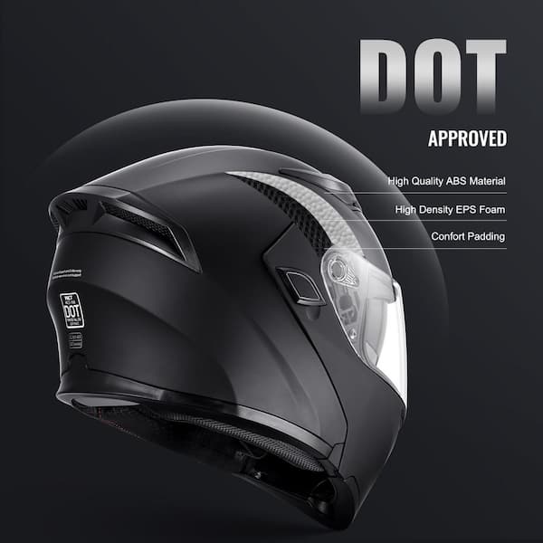 VEVOR Motorcycle Helmet, Unmasked, Smart Street ABS and High