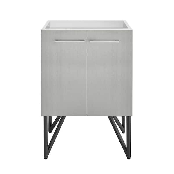 Swiss Madison Annecy 17.7 in. W x 23.6 in. D x 34.6 in. H Bath Vanity Cabinet without Top in Brown Oak