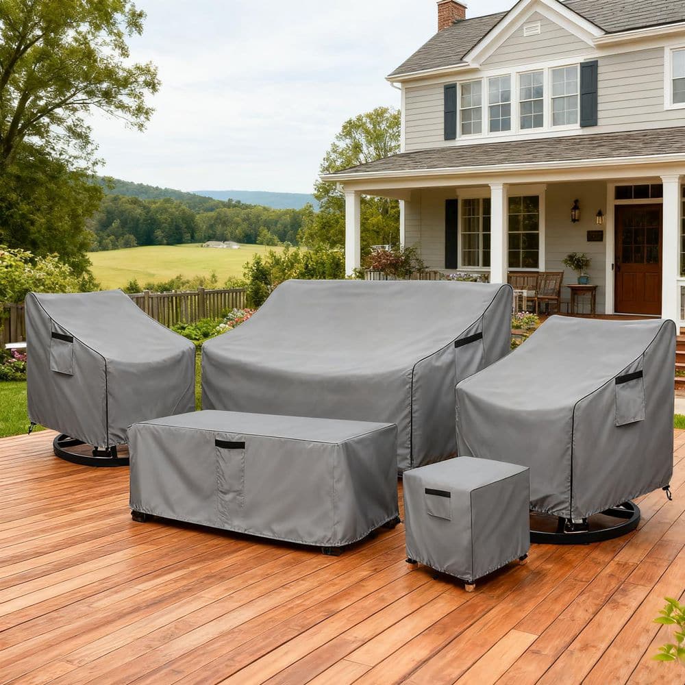 30 x 34 x 38.5 Inch Grey Outdoor Patio Swivel Lounge Chair Cover Waterproof Windproof Heavy Duty 2 Pack price history on PriceWatchPro