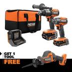 18V Brushless Cordless 2-Tool Combo Kit w/ Hammer Drill, Impact Driver, Batteries, Charger, Bag & FREE Recip Saw