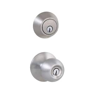 Saturn Stainless Steel Combo Pack with Single Cylinder Deadbolt