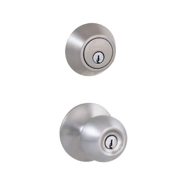 Defiant Saturn Stainless Steel Combo Pack with Single Cylinder Deadbolt