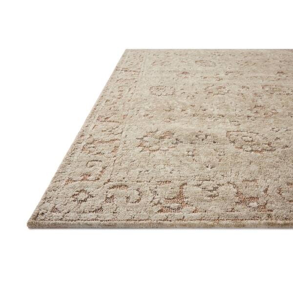 Percival Natural / Salmon 2 ft. 6 in. x 7 ft. 6 in. Traditional Runner Rug