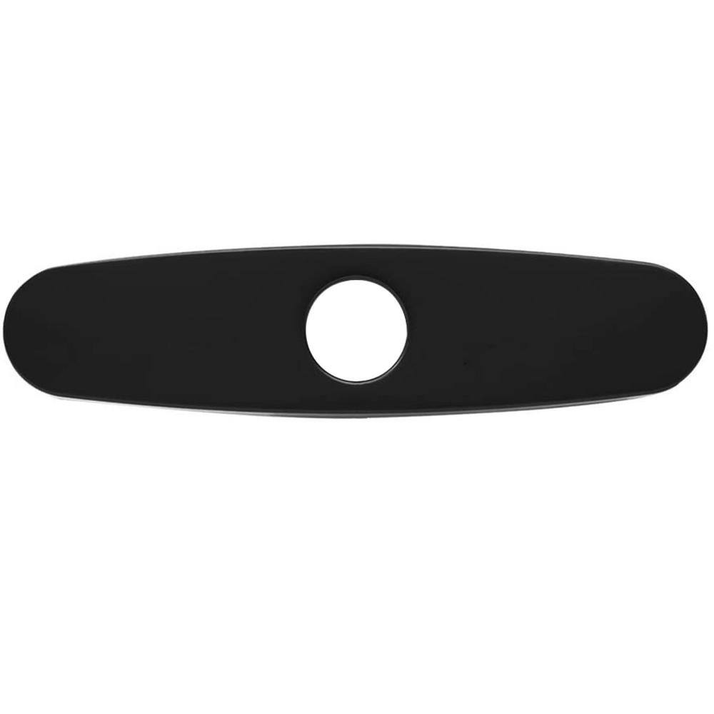 Matte Black 10-Inch Kitchen Faucet Deck Plate