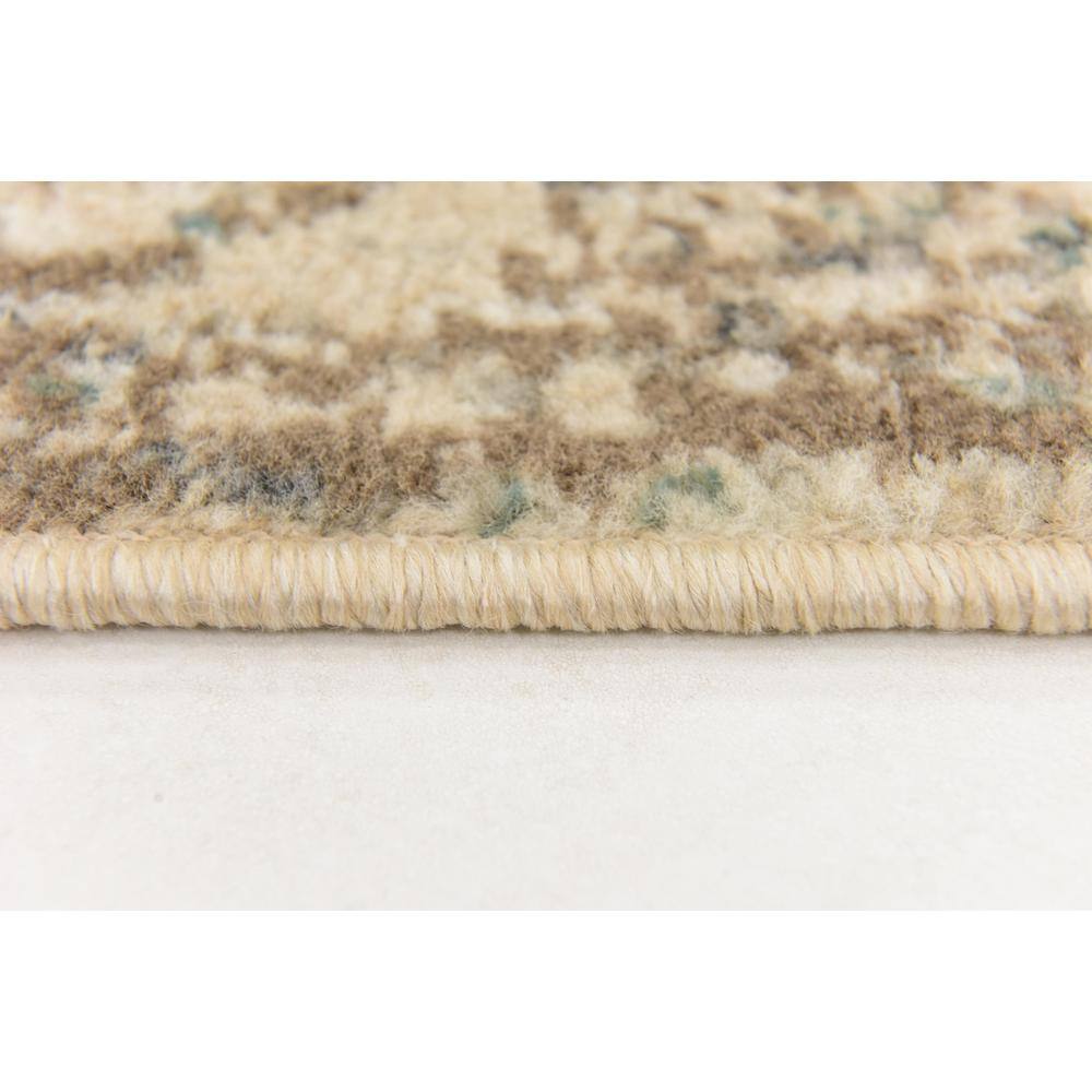 Gray Abstract Low Pile Stain-Resistant Area Rug