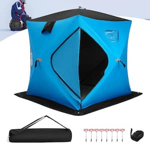 2-Person Pop-up Ice Fishing Tent in Blue