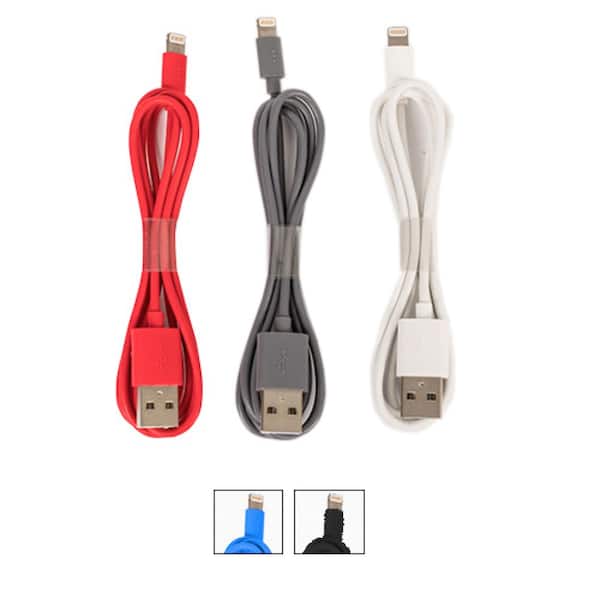 Photo 1 of 3 ft. Cable for Lightning (2-Pack)