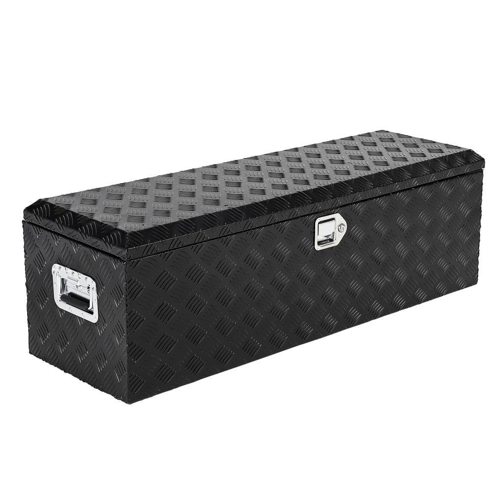 Black Aluminum Diamond Plate Truck Bed Box 48 Inch Wide for Pickup RV Trailer Storage Use price history on PriceWatchPro
