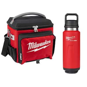 Milwaukee 21 Qt. Soft Sided Jobsite Lunch Cooler with PACKOUT Red