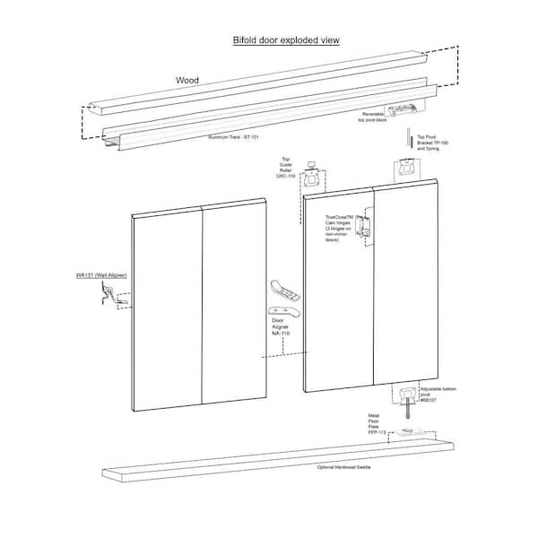 60 in. x 80 in. Beveled Edge Mirror Solid Core MDF Interior Closet Bi-Fold Door with White Trim