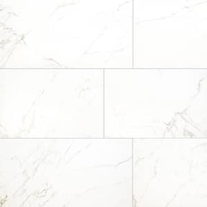 Regallo Calacatta Isla 24 in. x 48 in. Matte Porcelain Floor and Wall Tile (15.5 sq. ft. / Case)