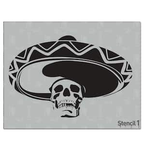 Mexican Skull Stencil