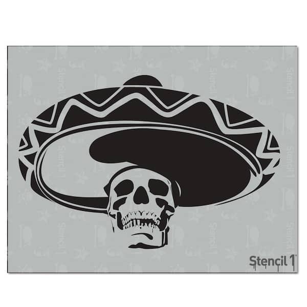 Stencil1 Mexican Skull Stencil