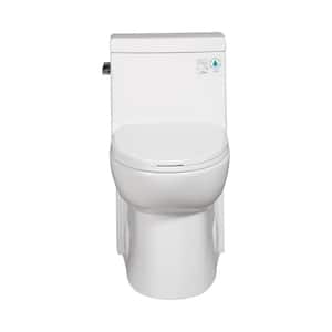 Lifelive One-Piece 1.28 GPF Single Flush Elongated Toilet in Glossy White