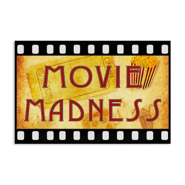 Stupell Industries Movie Madness Classic Sign by Graffi tee Studios Unframed Abstract Graphic Art Print 20 in. x 30 in.