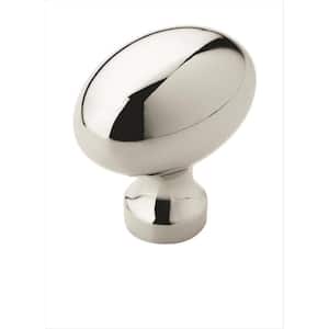 Vaile 1-3/8 in. (35mm) Modern Polished Chrome Oval Cabinet Knob