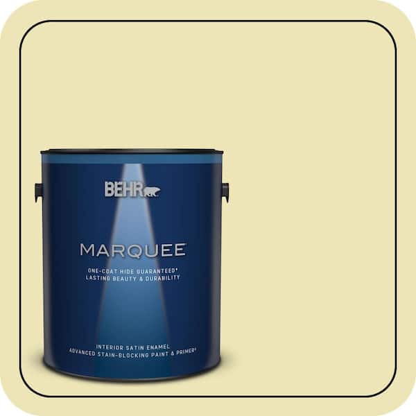BEHR MARQUEE 1 gal. #PPU9-13 Yellow Wax Pepper Satin Enamel Interior Paint & Primer