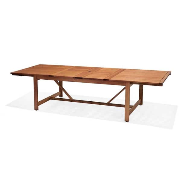 Amazonia Solid Wood 100% FSC Certified Extendable Patio Dining Table