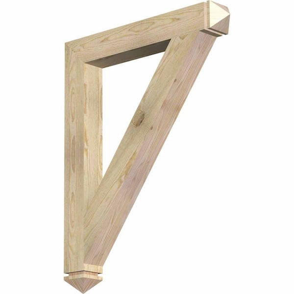 Ekena Millwork 4 in. x 38 in. x 30 in. Douglas Fir Traditional Arts and Crafts Rough Sawn Bracket