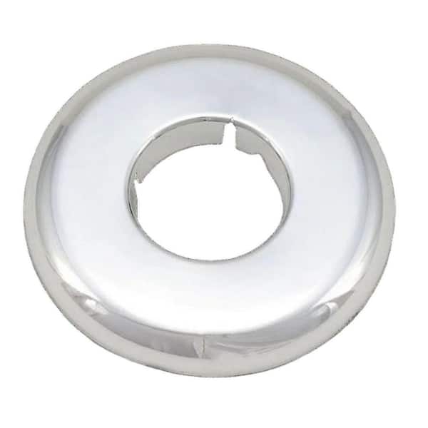 1/2 in. Chrome-Plated Plastic Iron Pipe Size Flange Escutcheon Plate