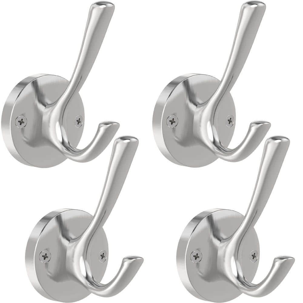 4-Pack Knob Robe/Towel Hook in Silver, Brushed Nickel Wall Hooks, Wall Mounted Hanging Heavy Duty Coat Towel Hook price history on PriceWatchPro