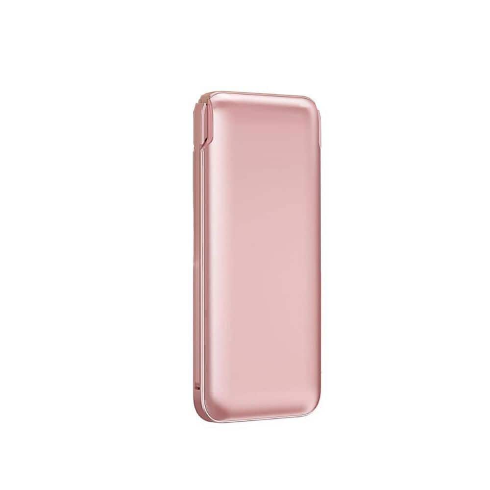 Portable Charger Power Bank with Built-in Cable and AC Plug, 10000mAh Fast USB-C Charger, Slim Mini Battery