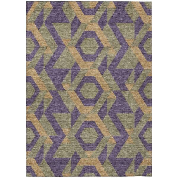 Chantille Machine Washable Indoor/Outdoor Abstract ACN2962 Purple 10 ft. x 14 ft. Area Rug