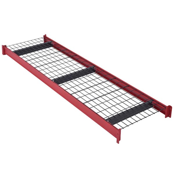 Husky Heavy Duty Steel Add-On Shelf for Freestanding Garage Storage Shelving Unit in Red (87 in. W x 2.5 in. H x 23 in. D)